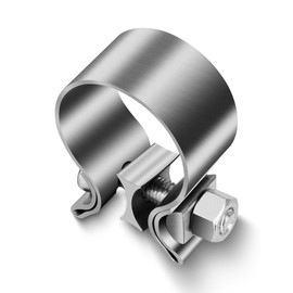 SAQXK 1 3/4" 1.75" Band Exhaust Clamp for Pipes Exhaust Tips, Mufflers Exhaust Narrow Lap Butt Clamps Heavy Duty 304 Stainless Steel