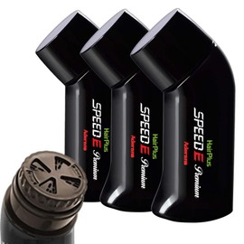 Aderans Hair Powder, Hair Plus, Speed E, Premium Powder, 3-Piece Set (Dark Brown), 1.1 oz (30 g), Increases Volume, Increases Hair/Gray Hair, Thin Hair, Partitions, Whorl, Gray Hair, Hair, Hercule, MHCS Function