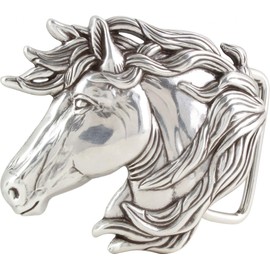 BELTINGER Belt Buckle Horse 3.0 cm Buckle Interchangeable Buckle Belt Buckle Riding Accessories 30 mm Solid for Riding Outfit, silver