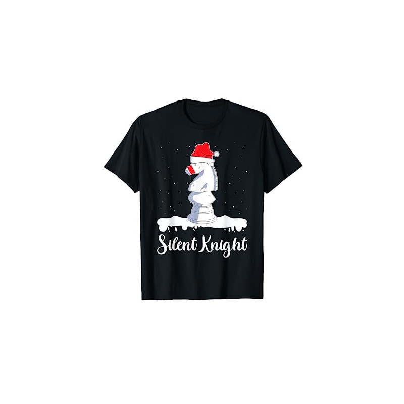 Silent Knight Chess Pun Xmas Knight Figure Christmas Chess T-Shirt,