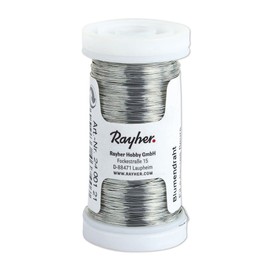 Rayher 2400100 Blumendraht, geglüht, 0,35 mm ø, Spule 100 m, Material Eisen, nickelfrei, Basteldraht, Wickeldraht