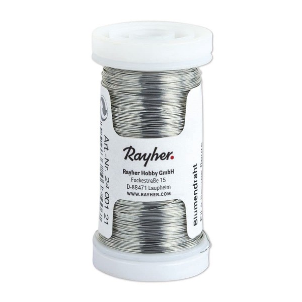 Rayher 2400100 Blumendraht, geglüht, 0,35 mm ø, Spule 100 m,