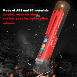 UNI-T Portable Non-contact AC Voltage Tester Pen Shaped V～Alert Detector with Sound and Light Alarm and LED Flashlight