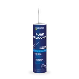 BOSTIK Pure Silicone Clear 10.1oz Silicone Caulk & Sealant for Kitchen & Bath | Professional Grade, 100% Waterproof | Internal/External Use | UV, Mildew, Shrink & Crack Resistant | 1 Cartridge