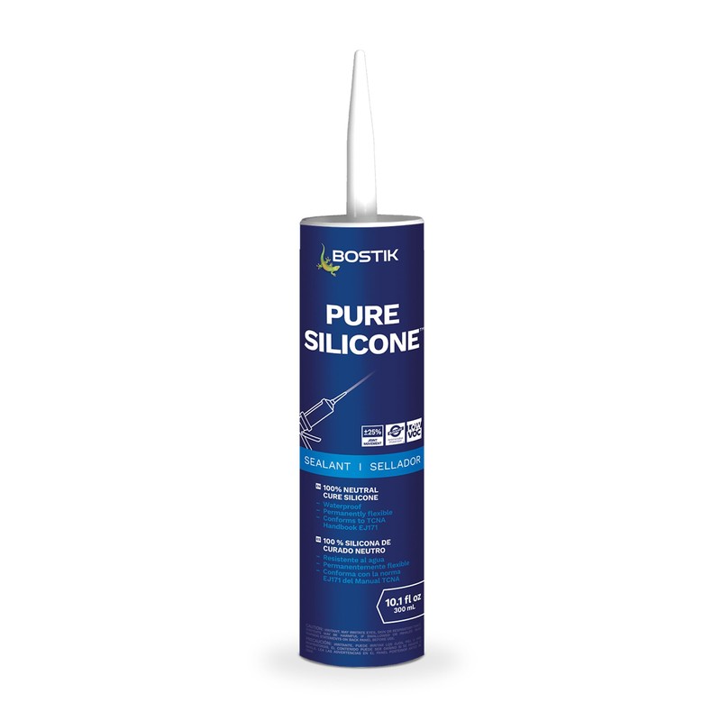 BOSTIK Pure Silicone Clear 10.1oz Silicone Caulk & Sealant for