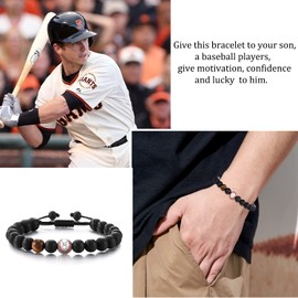 JOGDIAM Baseball Gifts for Boys 8-12 12-14, Baseball Stocking Stuffers for Boys Baseball Bracelets Accessories for Boys Birthday Graduation Gifts for Son Teen Boys