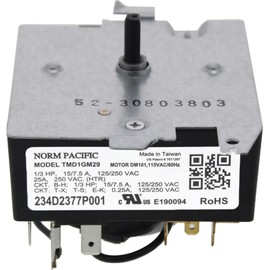 234D2377P001 - OEM Upgraded Norm Pacific Clothes Dryer Timer Replaces GE General Electric 234D2377P001 TMD1GM29