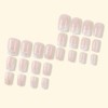 French Tip Press On Nails Fake Nails Short Square with