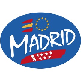 Blue Oval Sticker Madrid