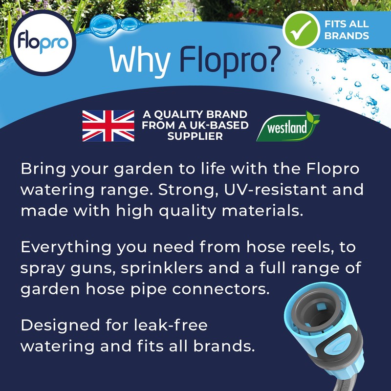 Flopro Multi Jet Rotating Garden Sprinkler, 79 m2