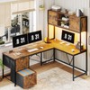 SEDETA L Shaped Desk with Drawers, 62.2" Home Office Desk