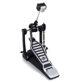 Single Kick Bass Drum Pedal by GRIFFIN | Deluxe Double Chain Foot Percussion Hardware for Intense Play | 4 Sided Beater & Fully Adjustable Power Cam System | Perfect for Beginner & Pro Drummers