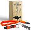 Bundle Survival Ferro Rod Fire Starter and Keychain Kit, Flint