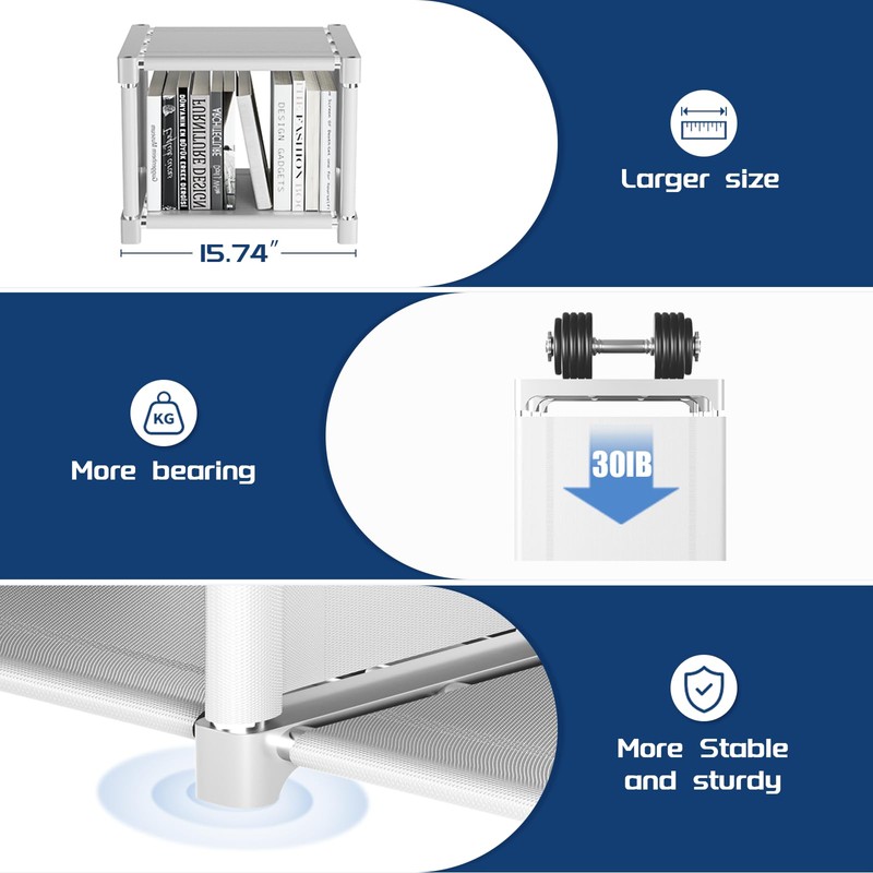 Mavivegue Book Shelf, 12 Cube Storage Organizer, Closet Storage Organizer,