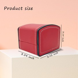 WisePoint Single Watch Case, PU Leather Watch Travel Case with Removable Cushion, Portable Jewelry Storage Case Organizer Square Watch Box Bracelet Holder for Most Watches and Smart Watch (green)