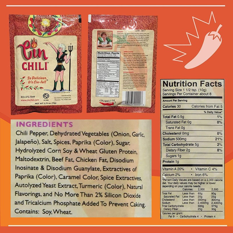 Cin Chili Gift Box Texas Chili Mix Add on Favorite