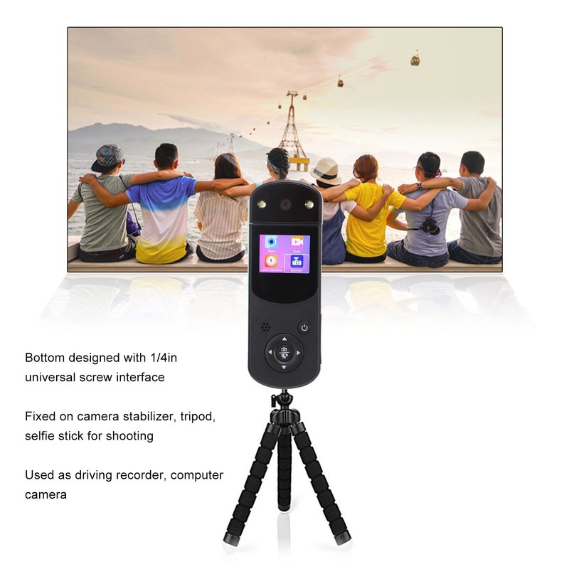 Handheld DV Camera Micro Action Video Recorder Multifunctional Clip On