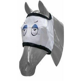 Showman Sleepy Eye Design Mesh Fly Mask w/Fleece Trim