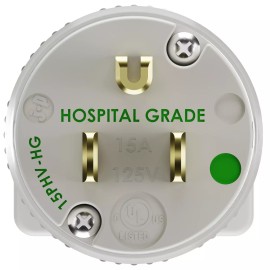 Journeyman*Pro 15 Amp Hospital Grade Replacement Plug, Fix Damaged Cords, Power Cord Repair DIY