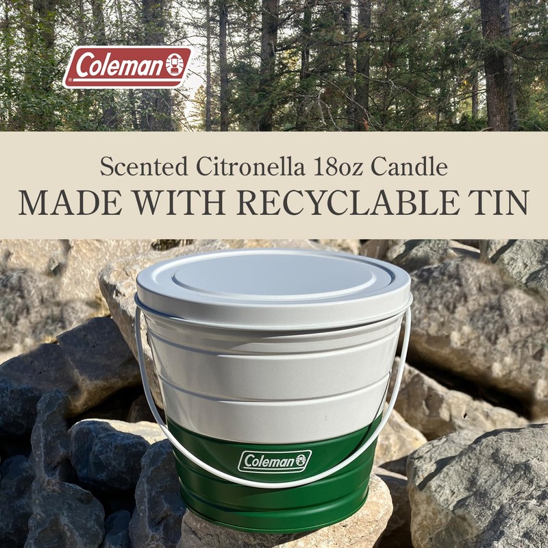 Coleman Citronella Candle 18oz – 30+ Hour Burn Time, Outdoor