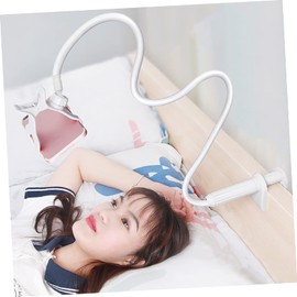 Operitacx Clip Style Phone Holder for Desk Adjustable Cellphone Stand with Scratch Pad Non Slip Base Compact Design for Home Office Use Compatible with Smartphones