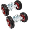 Rolling Gate Wheel 6'' Heavy-Duty Rubber Wheel Carrier, Double-U Bolts