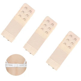 3 Pieces Bra Extension, 2 Hooks, Bra Extender, Bra Closure Extension, Bra Extension, Comfortable and Stretchy, Set Suitable for Weight Gain, Pregnancy, Breastfeeding (Skin Colour), yellow