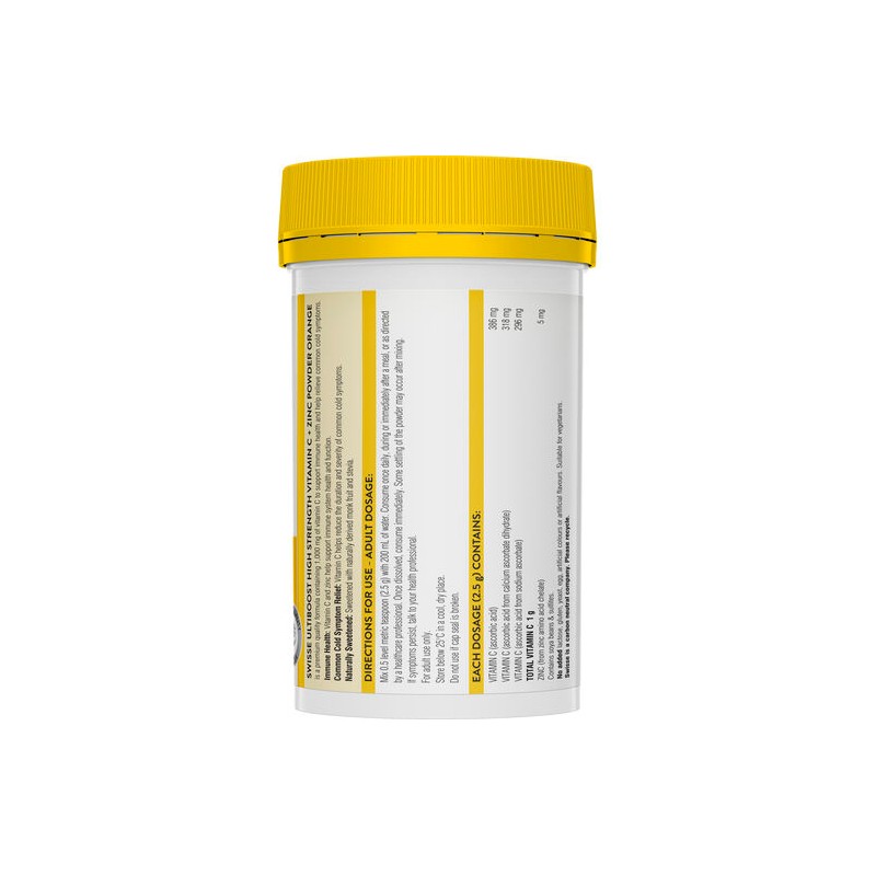 Swisse Ultiboost High Strength Vitamin C + Zinc Powder Orange