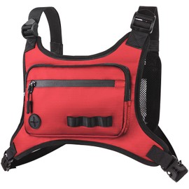 KINGSLONG Chest Bag Lightweight Chest Pack, Water Resistant Running Pack