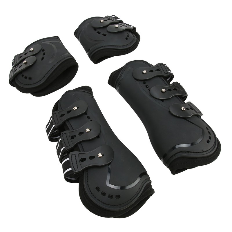 Horse Front Hind Leg Boots Shock Absorption Breathable Open Front