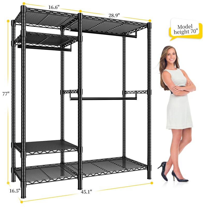 Raybee Clothes Rack Heavy Duty Loads 780LBS Clothing Racks for