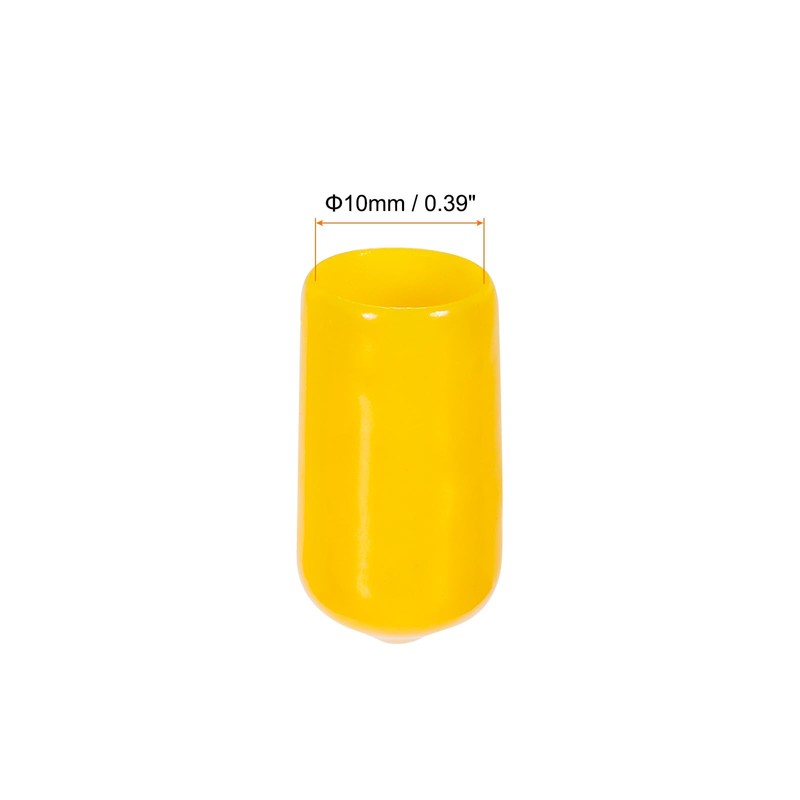 Rebower 50 Pack Screw Thread Protector Cover Rubber End Caps,