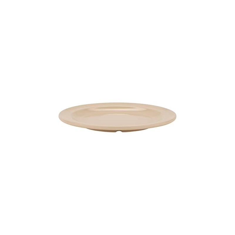 GET DP-506-T-EC Melamine Round Appetizer Plates, 6.5", Tan (Set of
