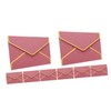 DOITOOL 2sets Retro Gold Foil Cards Envelopes for Invitations Elegant
