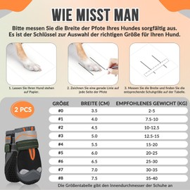 SlowTon Dog Shoes, Paw Protection, Pack of 2 Waterproof Dog Shoes Outdoor with Non-Slip Sole, Reflective Velcro Dog Boots for Small, Medium, Large Dogs, Winter (Black, Size 3)