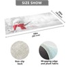 Christmas Rugs Fluffy Bath Rugs, Snowman in Winter Plush Bathroom