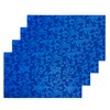 HommxJF 4 Pieces Scroll Damask Jacquard Royal Blue Placemats,13 x