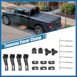 A ABSOPRO 1 Set Tri-Fold Truck Bed Tonneau Cover Clamp Hard Replacement Accessories Parts T Shape Bolts Rear Clamp Front Clamp for Pickup Truck Item Replacement