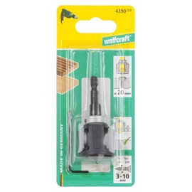 wolfcraft Countersink with Depth Stop, hexagonal shaft I 4390000 I Precise countersinking for flush screws in wood