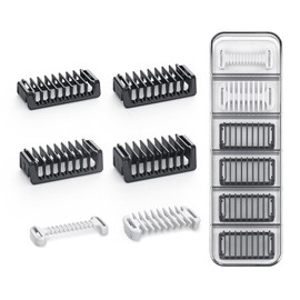 Guards with Case Fit for One Balde QP2734/QP2824/QP2520/30/QP2620/30/Pro Series, 1-5mm Combs, Bi-Directional 4 Precision Lengths, Body Comb & Skin Guard Convenient Storage, Travel-Friendly
