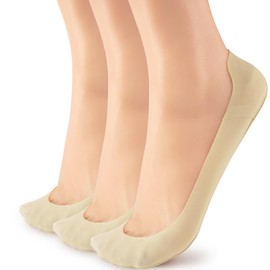 WISVOOO No Show Socks Womens Liner Socks Ultra Low Cut Non Slip Invisible Socks for Flats
