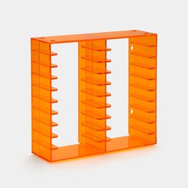 Acrylic Cassette Tape Storage Rack for 20 Cassettes - Color: Clear