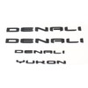 Xpipnns 4pcs Set Matte Black Door Rear Denali Yukon Emblems