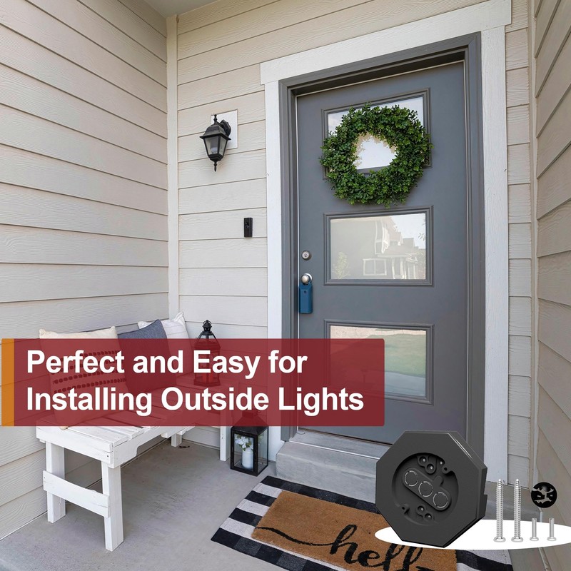 Yqwwda 2 Pack Vinyl Siding Light Mounting Block, 1/2 Inch