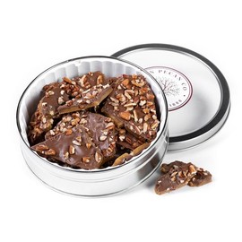 Milk Chocolate Pecan Toffee 12 oz Gift Tin | Millican Pecan since 1888 | San Saba, Texas