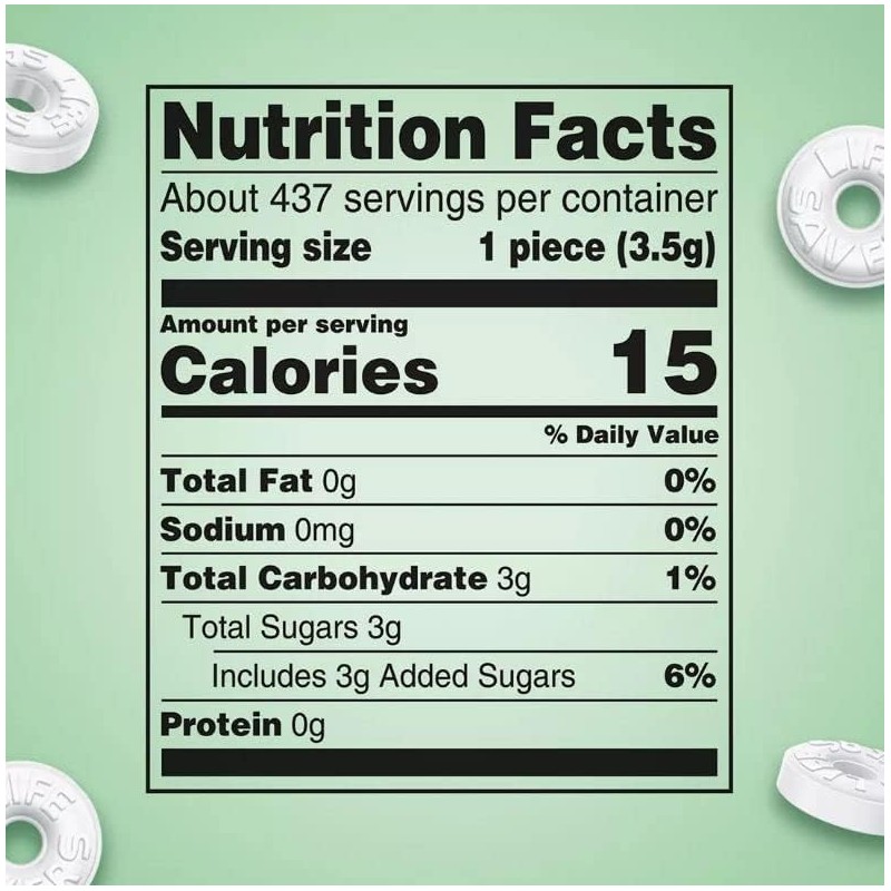 Life Savers Wint O Green Breath Mints Bulk Hard Candy,