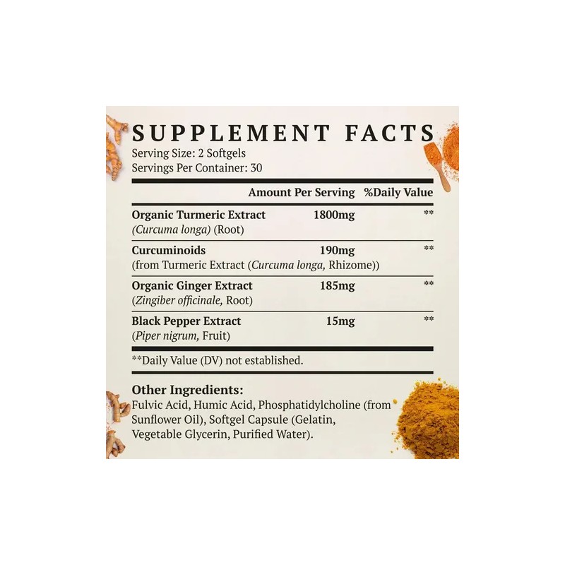 Svaiketa Suplemento Liposomal Cúrcuma 60 Cápsulas