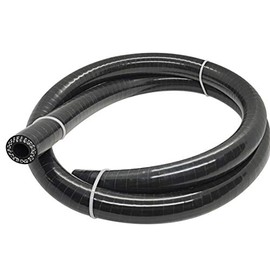 Silicone Coolant Hose 3-Ply 5/8" ID High Performance Radiator Universal Straight Coupler Reinforced Rubber Tube 3.2 Feet (1 Meter) Length Black
