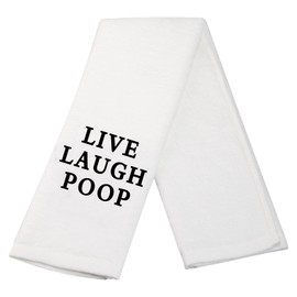Have a Nice Poop Funny Bathroom Hand Towel Hand Towel Guest Bathroom Housewarming Gift (Live Laugh Poop T)