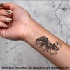 4 x 'Flower Ferret' Temporary Tattoos - Water Resistant, Skin-Safe,